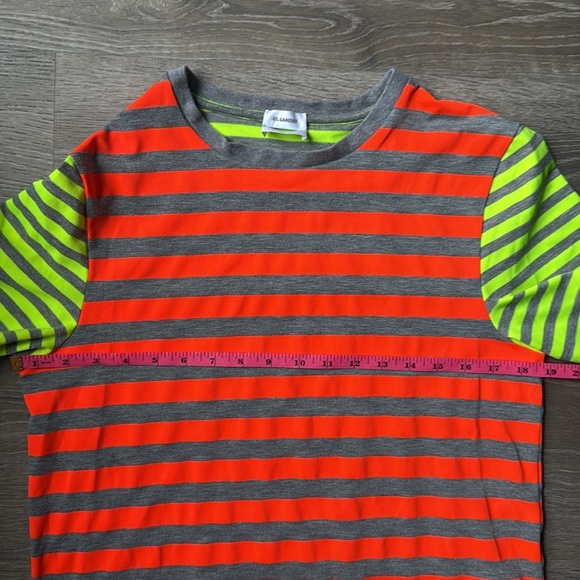 Jill Sanders Unisex Neon Stripe Colorblock T-Shirt - Picture 7 of 8